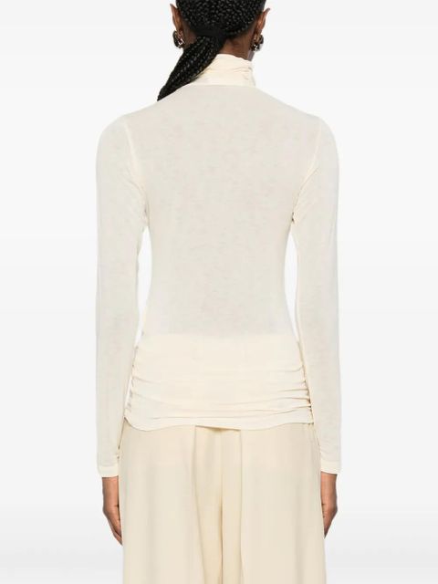 SOLOTRE roll-neck sweater - White