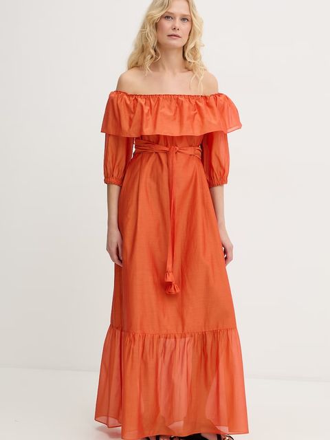 Marella sukienka hiszpanka z dodatkiem jedwabiu AEROSI - zdjęcie produktu nr 1