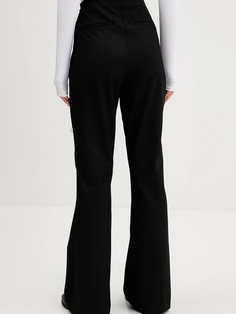 Abercrombie & Fitch spodnie damskie kolor czarny dzwony high waist KI156-5443-900