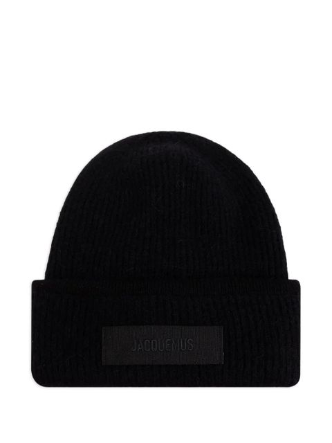 Jacquemus alpaca wool beanie - Black