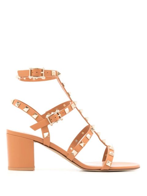 Valentino Garavani Rockstud 60mm leather sandals - Orange - zdjęcie produktu nr 1