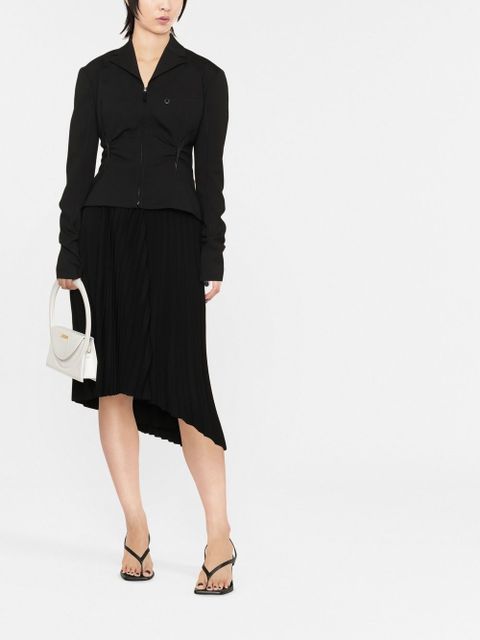 Jacquemus Neru cut-out zip-up fitted jacket - Black - zdjęcie produktu nr 2