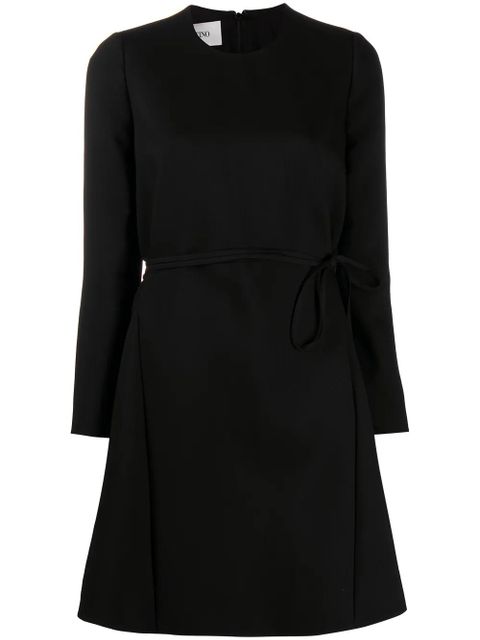 Valentino Garavani belted long-sleeve dress - Black - zdjęcie produktu nr 1