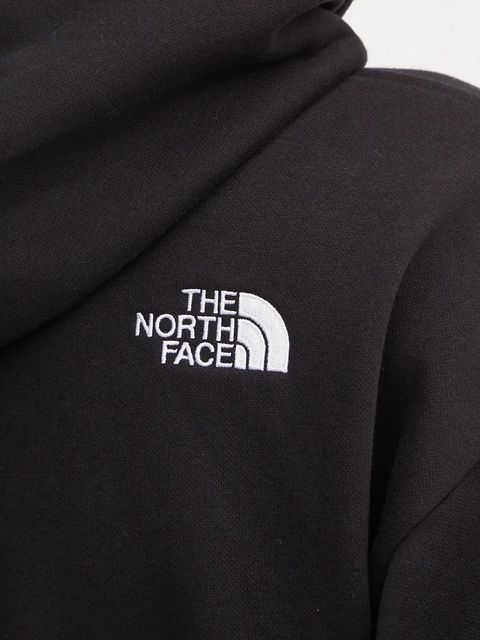 The North Face bluza Essential Hoodie damska kolor czarny z kapturem z aplikacją NF0A89ENJK31