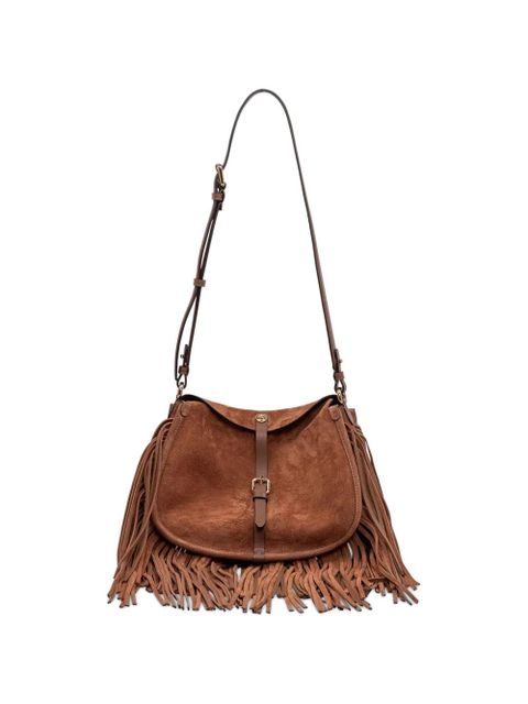 ETRO medium fringed suede shoulder bag - Brown