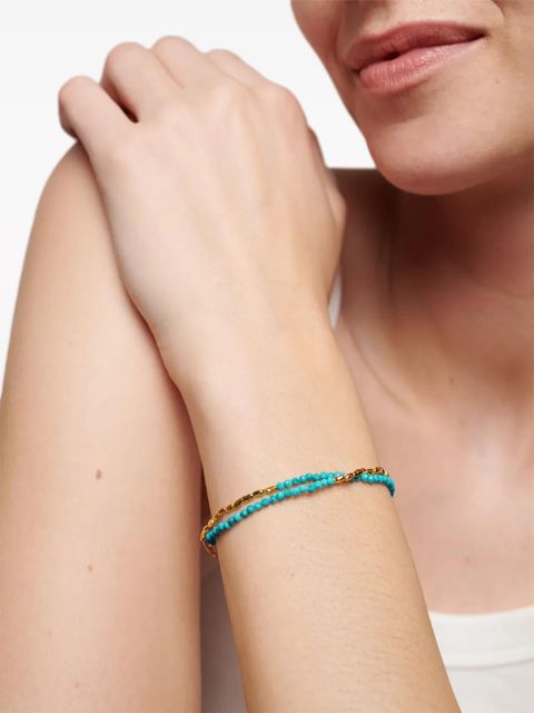 Monica Vinader Mini Nugget Gemstone beaded bracelet - Blue