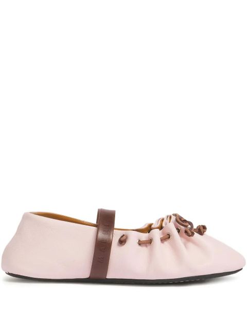 Marni strap leather ballet flats - Pink - zdjęcie produktu nr 1