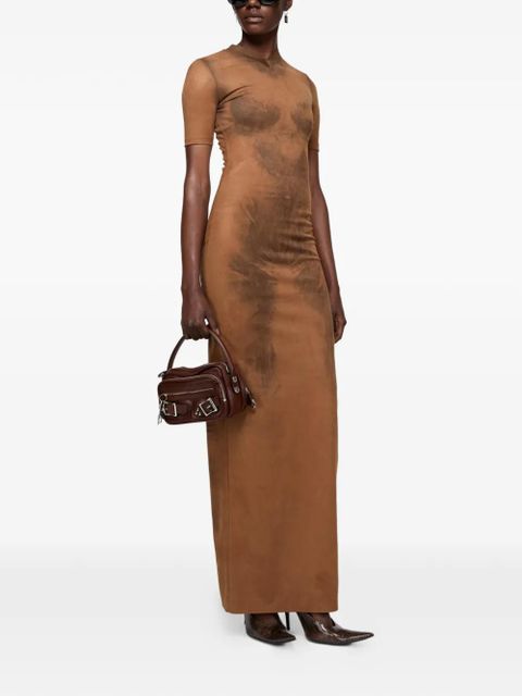 Acne Studios short-sleeve print maxi dress - Brown - zdjęcie produktu nr 2