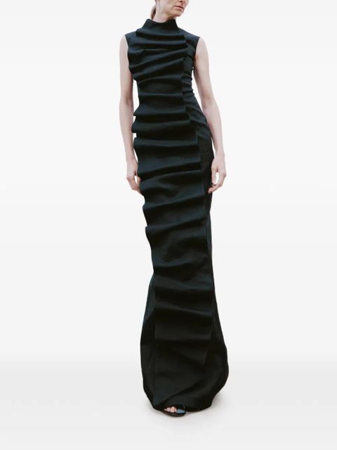 A.W.A.K.E. Mode draped-details maxi dress - Black - zdjęcie produktu nr 2