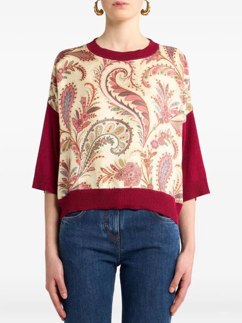 ETRO paisley-print T-shirt - Red