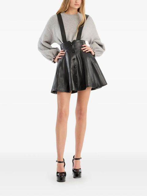 ROTATE BIRGER CHRISTENSEN leather mini skirt - Black