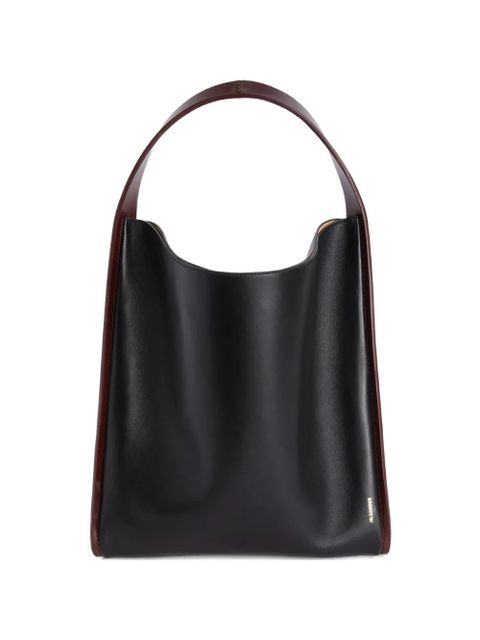 Jil Sander Pivot leather shoulder bag - Black - zdjęcie produktu nr 1