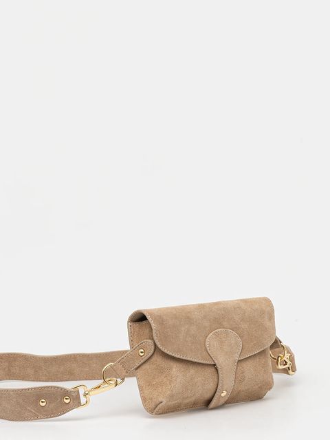 Answear.LAB torebka zamszowa kolor beżowy - zdjęcie produktu nr 2