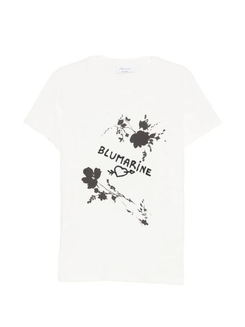 Blumarine logo-detail T-shirt - White - zdjęcie produktu nr 1