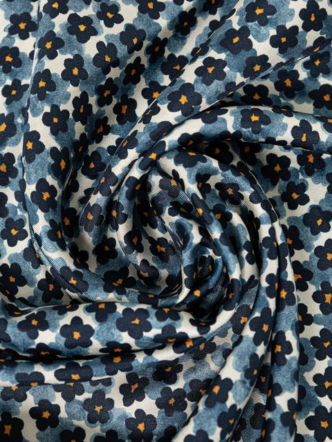 Furla apaszka jedwabna damska kolor niebieski wzorzysta WT00099.BX4224.2677S