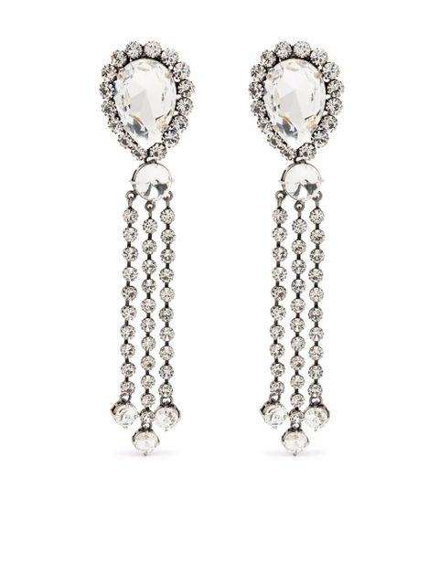 Alessandra Rich crystal drop earrings - Silver - zdjęcie produktu nr 1