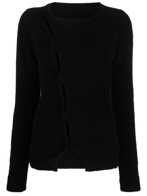 Jacquemus La Maille Pau asymmetric cardigan - Black - zdjęcie produktu nr 1