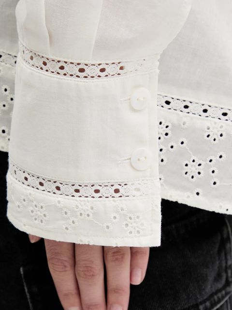 IRO koszula bawełniana damska kolor beżowy relaxed z kołnierzykiem klasycznym WM18IMAI - zdjęcie produktu nr 2