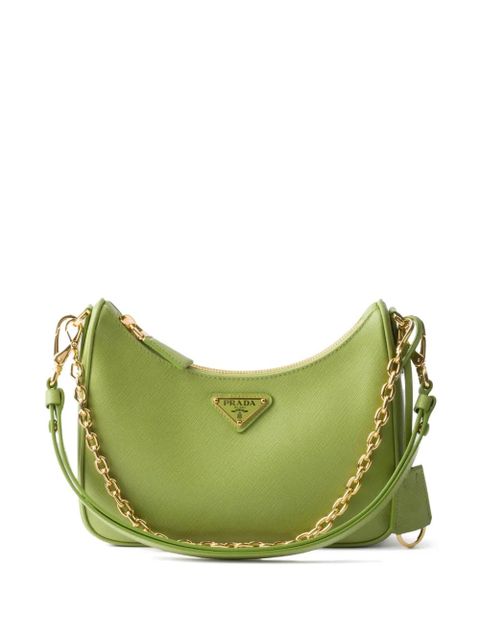Prada Re-Edition Saffiano leather mini bag - Green - zdjęcie produktu nr 1