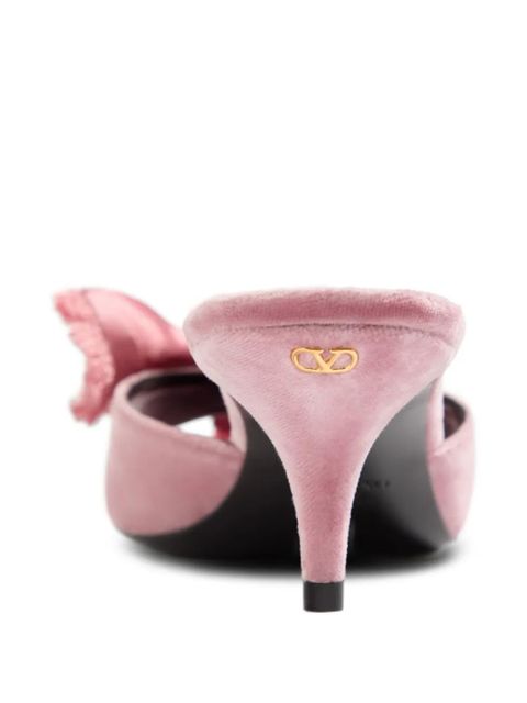 Valentino Garavani Marie A Velvet Slide Sandals 55mm - Pink