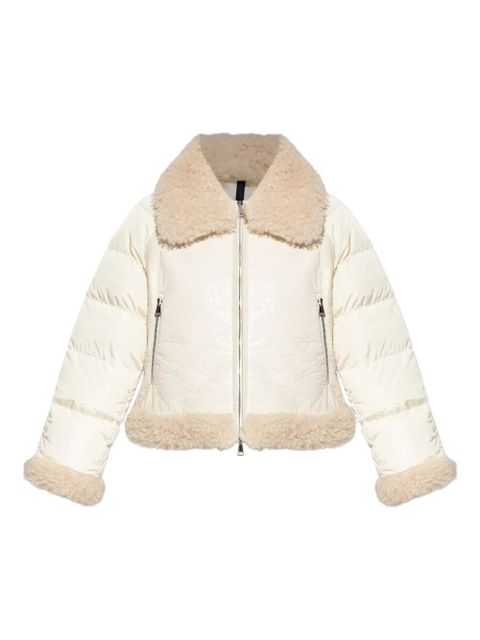 Moncler Rubrouk faux-shearling collar jacket - Neutrals - zdjęcie produktu nr 1