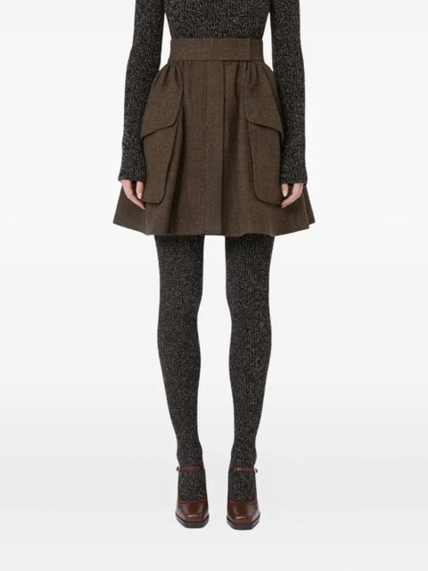 Max Mara Bernini1234 flap-pocket skirt - Brown