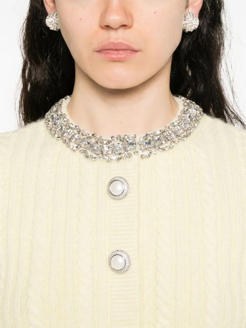 Self-Portrait button-up cardigan - Yellow