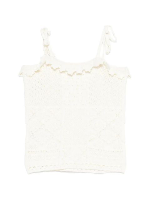 Ba&Sh pointelle-knit scalloped-trim top - Neutrals - zdjęcie produktu nr 2