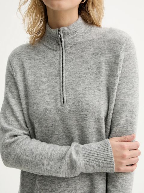 Marc O'Polo sukienka z dodatkiem wełny kolor szary mini prosta 5000006932