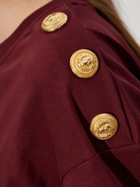 Balmain cotton cropped T-shirt - Red