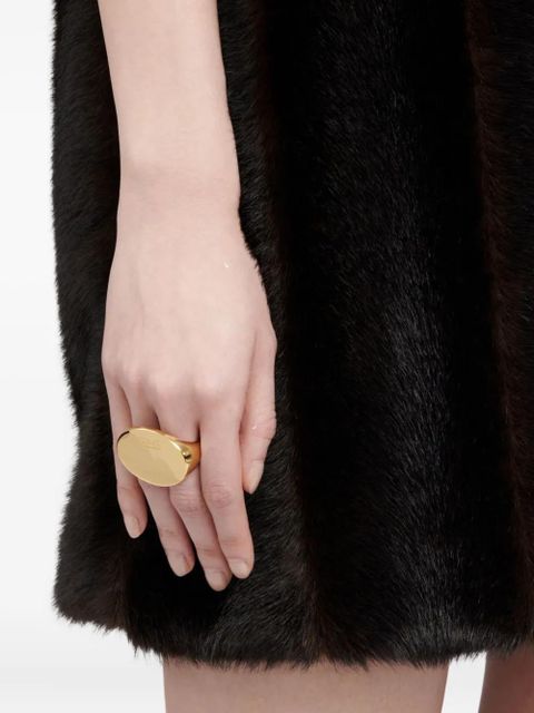 MM6 Maison Margiela oval-plaque ring - Gold