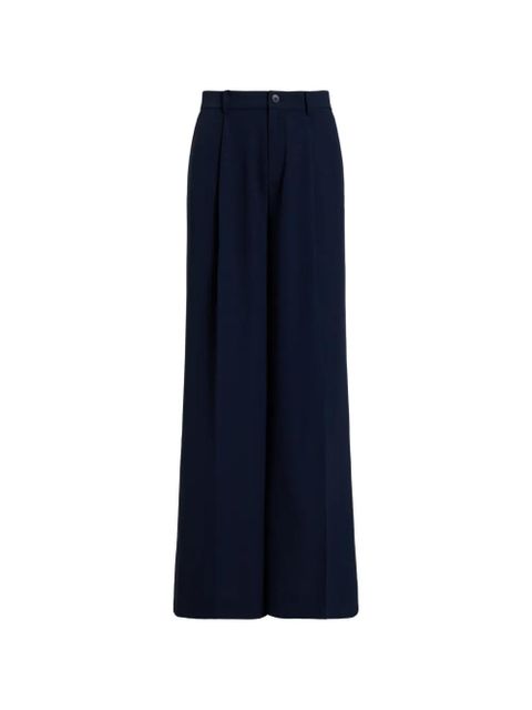 Lauren Ralph Lauren pleated wide-leg trousers - Blue - zdjęcie produktu nr 1