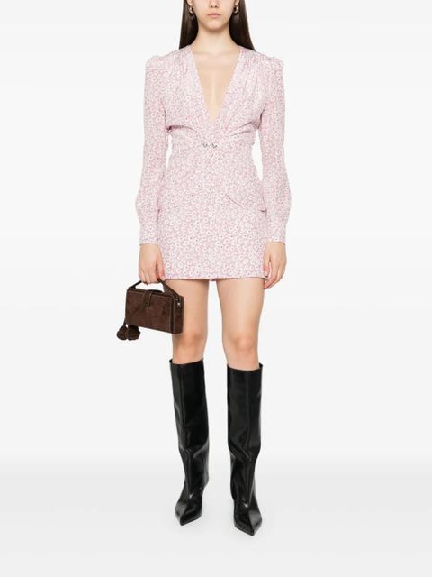Alessandra Rich floral-print mini dress - Pink