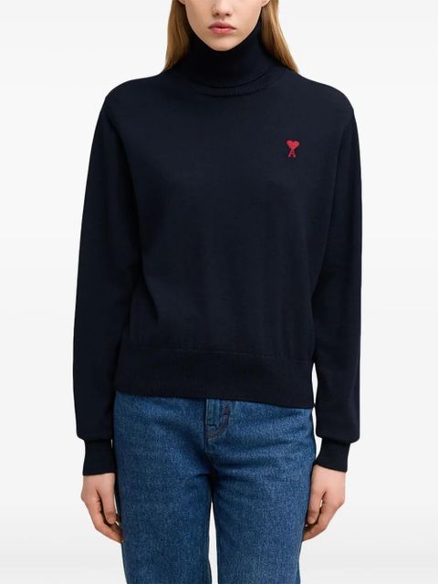 AMI Paris Ami de Coeur high-neck jumper - Blue - zdjęcie produktu nr 2