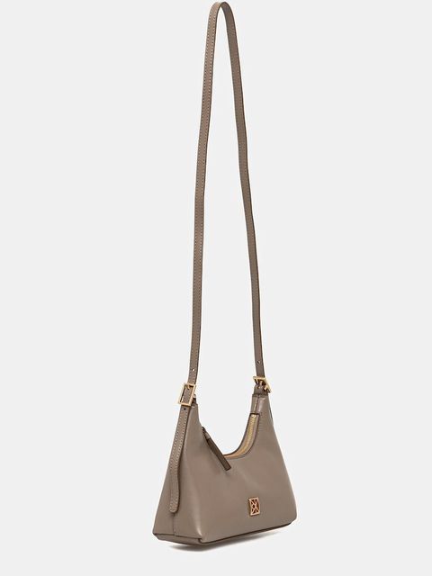 Calvin Klein torebka skórzana kolor beżowy LV04F3263G - zdjęcie produktu nr 2