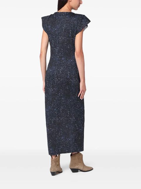 ISABEL MARANT ruched slit midi dress - Blue