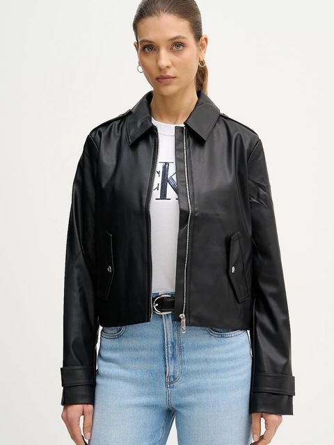 Calvin Klein Jeans kurtka kolor czarny przejściowa LV047E501G - zdjęcie produktu nr 1