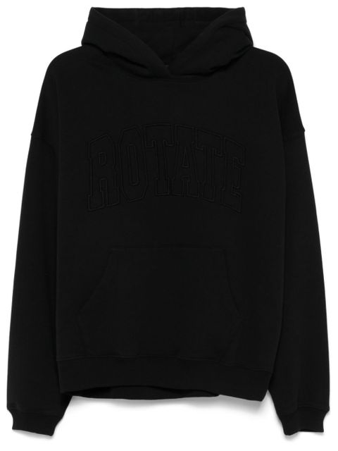 ROTATE BIRGER CHRISTENSEN logo-embroidered hoodie - Black - zdjęcie produktu nr 1