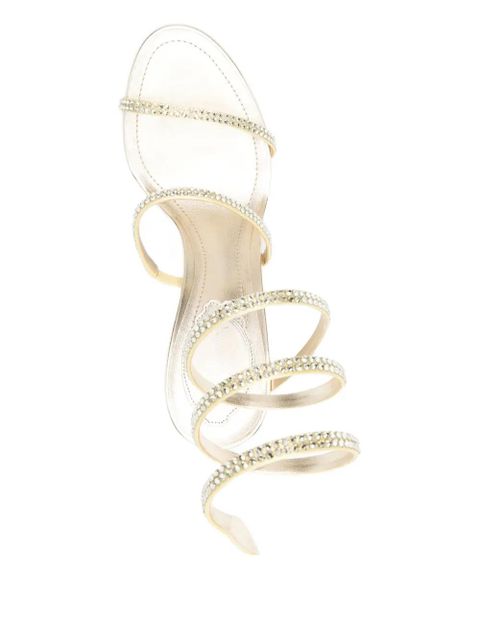 René Caovilla 105mm Cleo spiral heeled sandals - Yellow