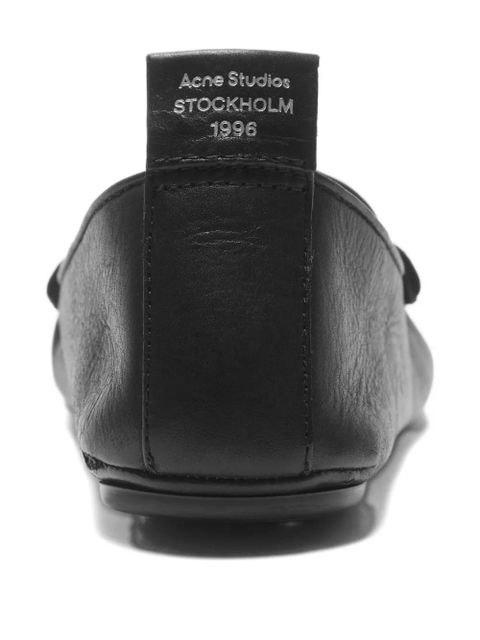 Acne Studios penny-slot leather loafers - Black