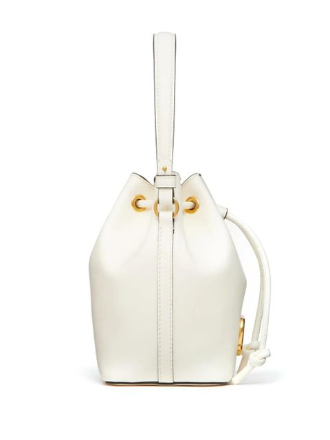 Valentino Garavani mini VLogo Signature leather bucket bag - White - zdjęcie produktu nr 2