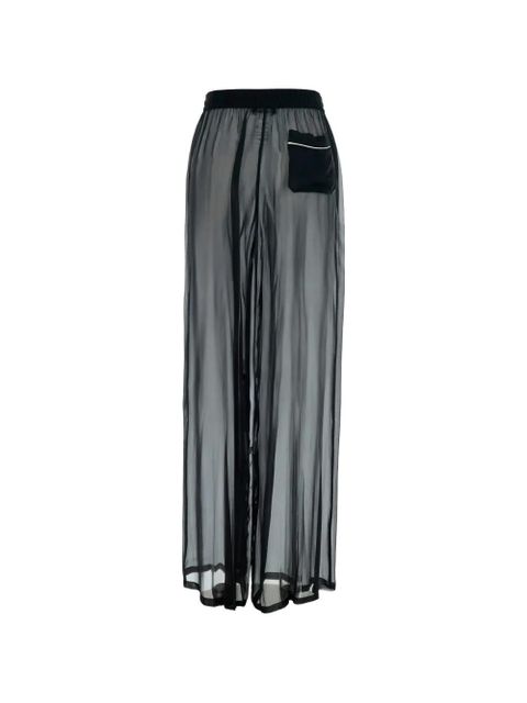 Dolce & Gabbana sheer wide-leg trousers - Black