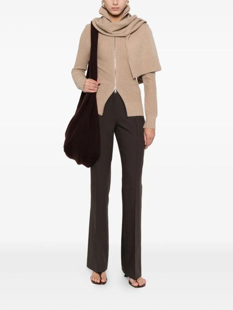 Aya Muse seam-detail trousers - Brown