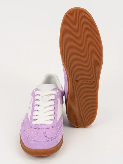 Karl Lagerfeld sneakersy skórzane KANDIDATE damskie kolor fioletowy KL63855