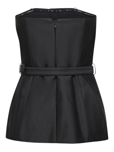 Self-Portrait button-embellished bandeau top - Black