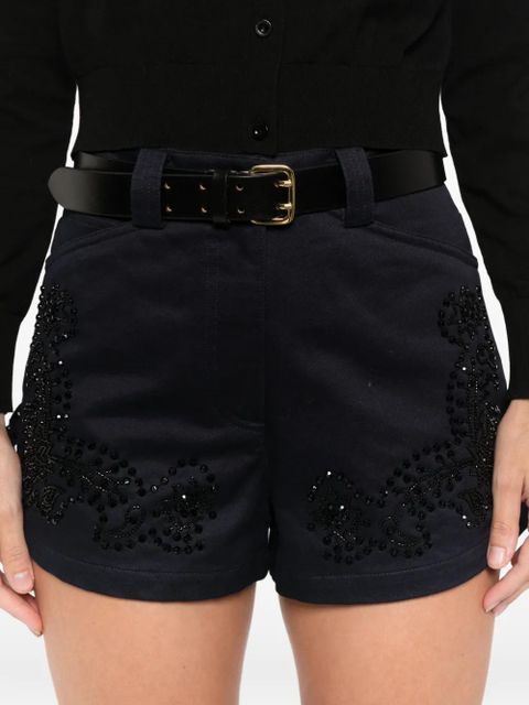 SANDRO embroidered shorts - Blue