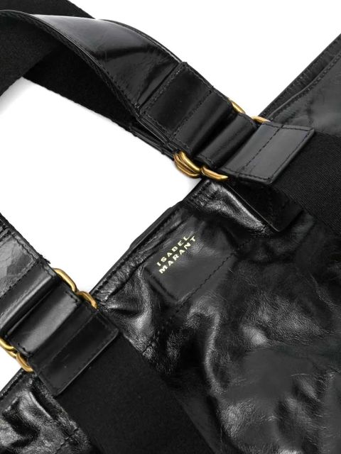 ISABEL MARANT large Wardy wrinkled-effect tote bag - Black