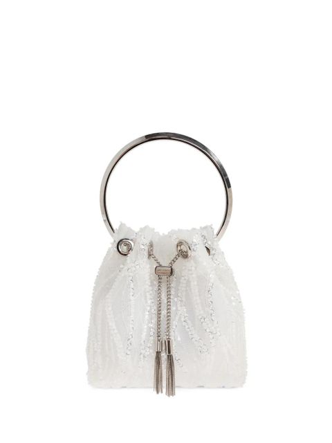 Jimmy Choo Bon Bon sequined tote bag - White - zdjęcie produktu nr 1