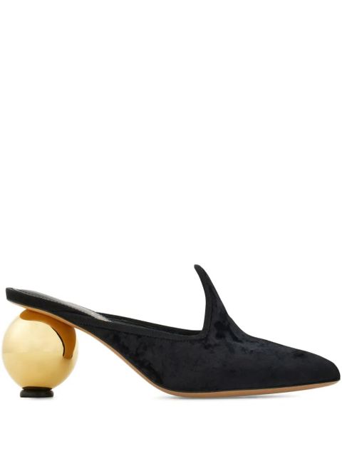 Ferragamo 70mm leather mules - Black - zdjęcie produktu nr 1