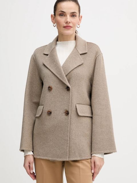 Gaudi płaszcz z dodatkiem wełny kolor beżowy 521FD35011 - zdjęcie produktu nr 1